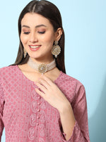 Thumbnail for Kalini Ethnic Motifs Embroidered Chikankari Georgette Kurta - Distacart