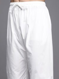 Thumbnail for Manyavar Men White Solid Kurta with Pyjamas - Distacart