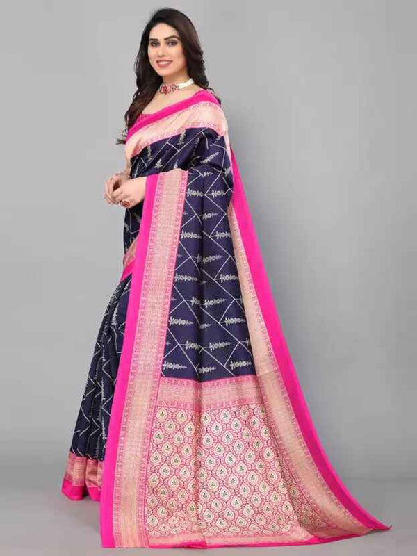 Kalini Floral Printed Art Silk Saree - Distacart