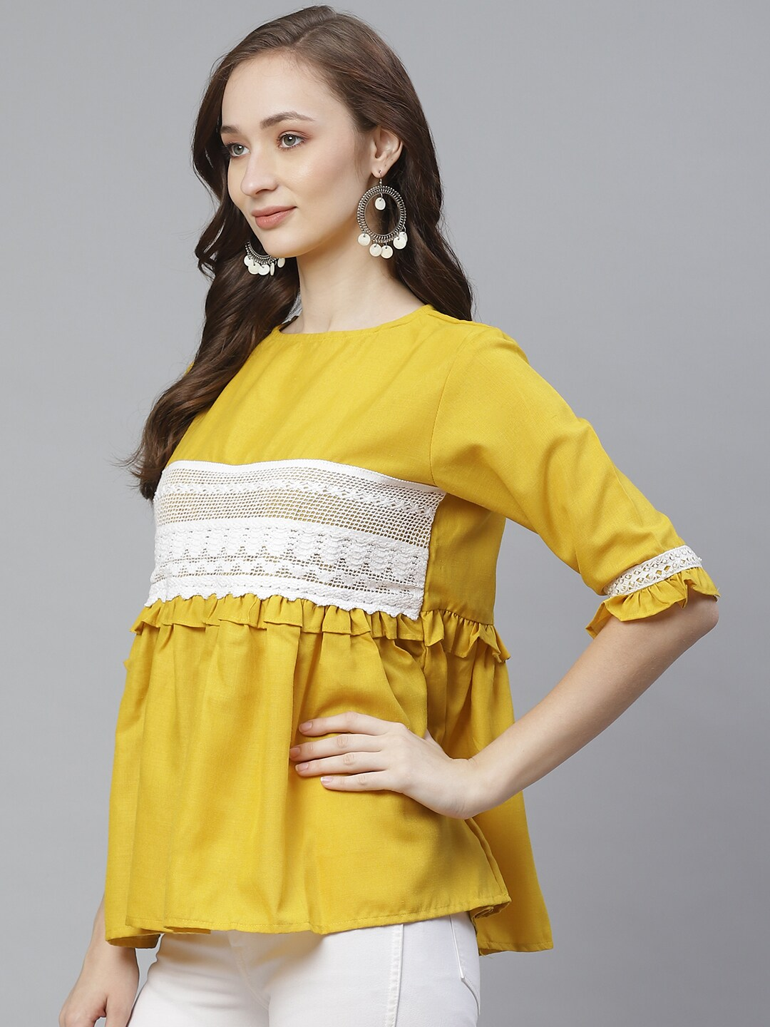 Mustard color top sales online