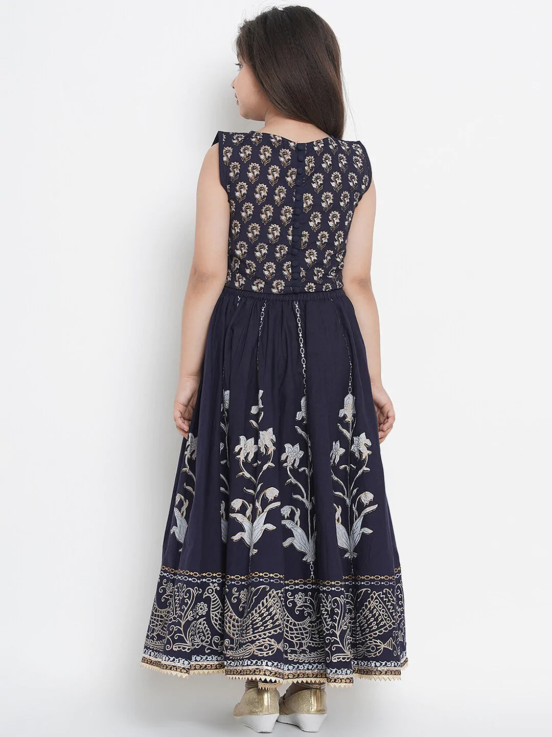 NOZ2TOZ Navy Blue Lehenga & Blouse Set For Girls - Distacart