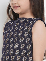 Thumbnail for NOZ2TOZ Navy Blue Lehenga & Blouse Set For Girls - Distacart