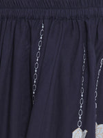 Thumbnail for NOZ2TOZ Navy Blue Lehenga & Blouse Set For Girls - Distacart