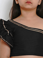 Thumbnail for NOZ2TOZ Black Printed Lehenga & Blouse Set For Girls - Distacart