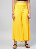 InWeave Women's Solid Yellow Palazzo - Distacart