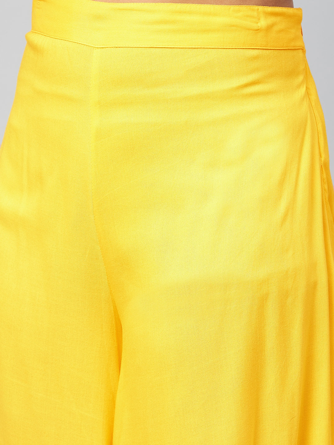 InWeave Women's Solid Yellow Palazzo - Distacart