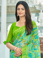 Thumbnail for Kalini Abstract Printed Pure Chiffon Saree - Distacart