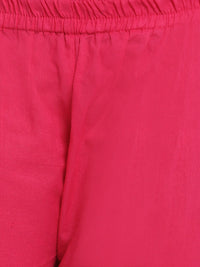 Thumbnail for NOZ2TOZ White & Pink Printed Kurta & Palazzo Set with Dupatta For Girls - Distacart