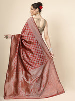 Thumbnail for Kalini Ethnic Motifs Woven Design Zari Banarasi Saree - Distacart