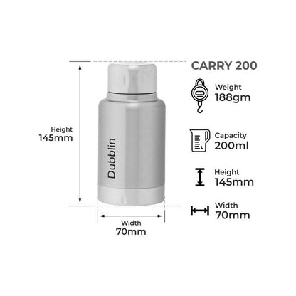Dubblin Carry Silver Vacuum Bottle - Distacart