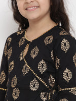 Thumbnail for NOZ2TOZ Black Printed Kurta & Palazzo Set For Girls - Distacart