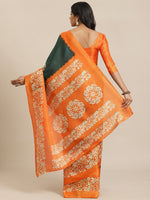 Thumbnail for Saree Mall Green & Beige Printed Saree - Distacart