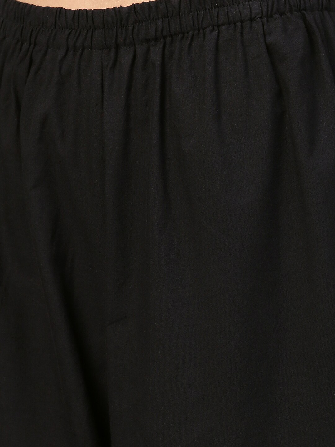 Wahe-NOOR Women's Black Solid Kurta With Palazzos6 - Distacart