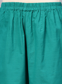 Thumbnail for Wahe-NOOR Women's Green Yoke Design Kurta With Palazzos - Distacart