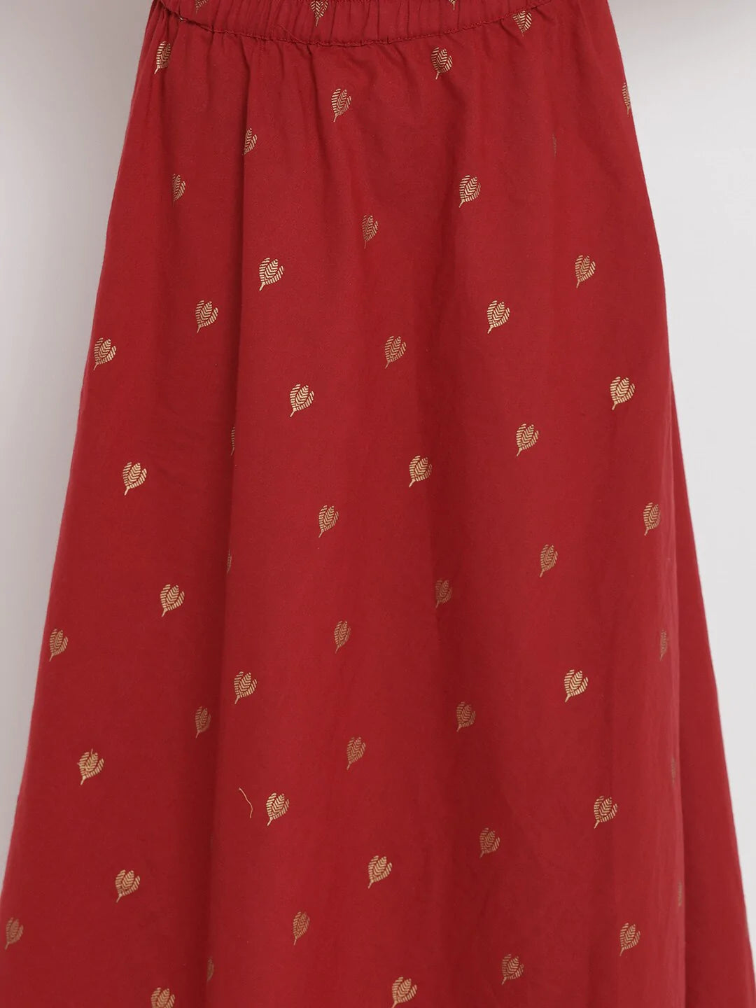 NOZ2TOZ Maroon Solid Top & Skirt Set For Girls - Distacart