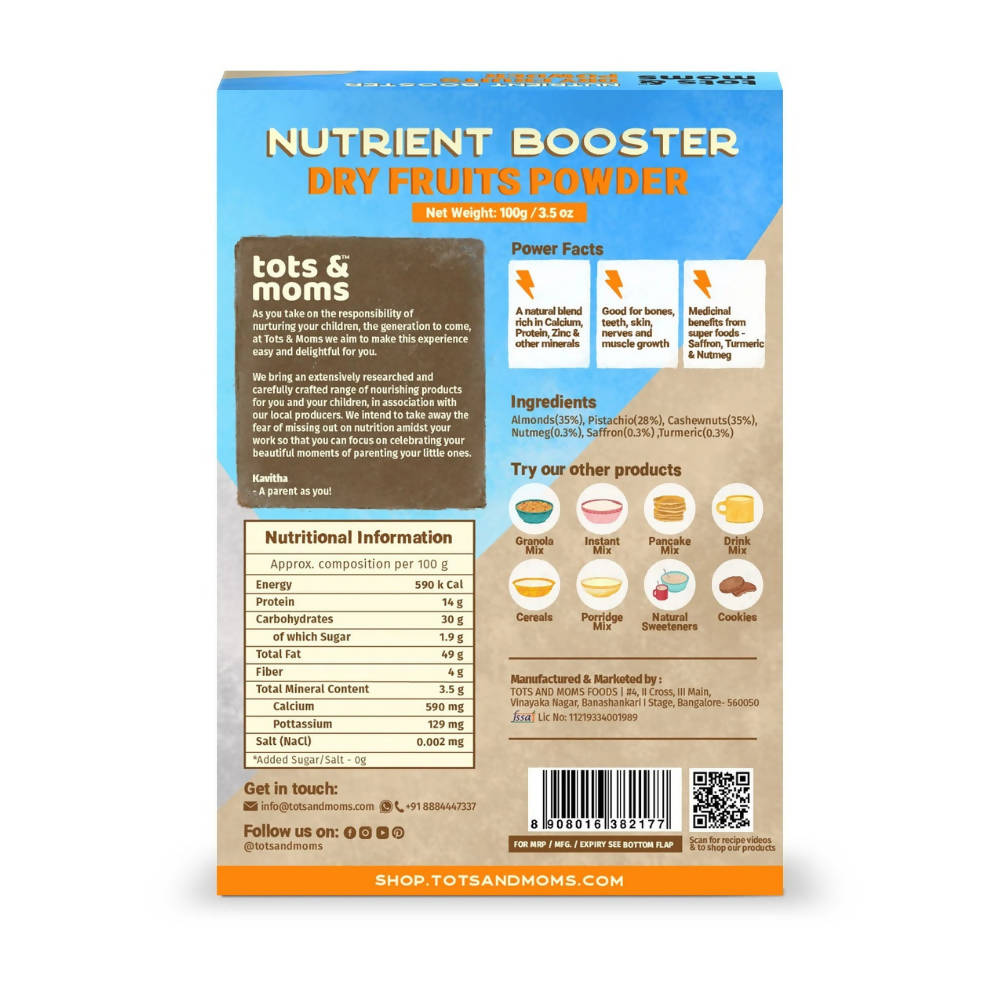 Tots and Moms Dry Fruits Powder - Distacart