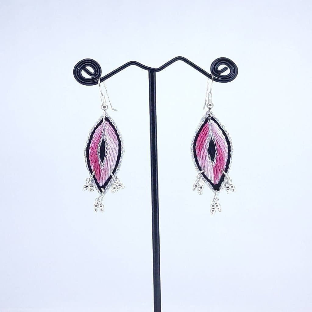 Hand weaved Earrings Feather collection