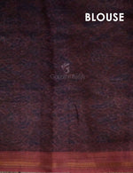 Thumbnail for Dark Wine Colour Floral Design Semi Chanderi Saree By Gayathri Reddy Designer Studio - Distacart