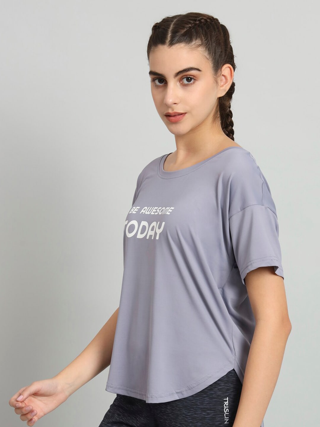 MKH Typography Printed Relaxed Fit Dri-Fit T-shirt - Distacart