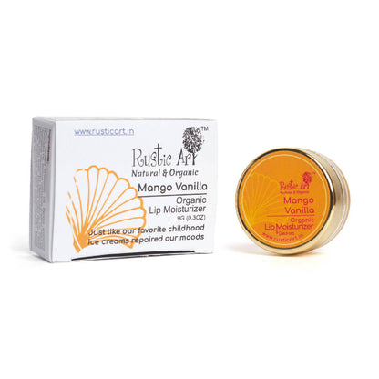 Rustic Art Mango Vanilla Organic Lip Moisturizer - Distacart