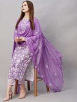 Thumbnail for Kalini Women Ethnic Motifs Printed Regular Kurta with Trousers & Dupatta - Distacart