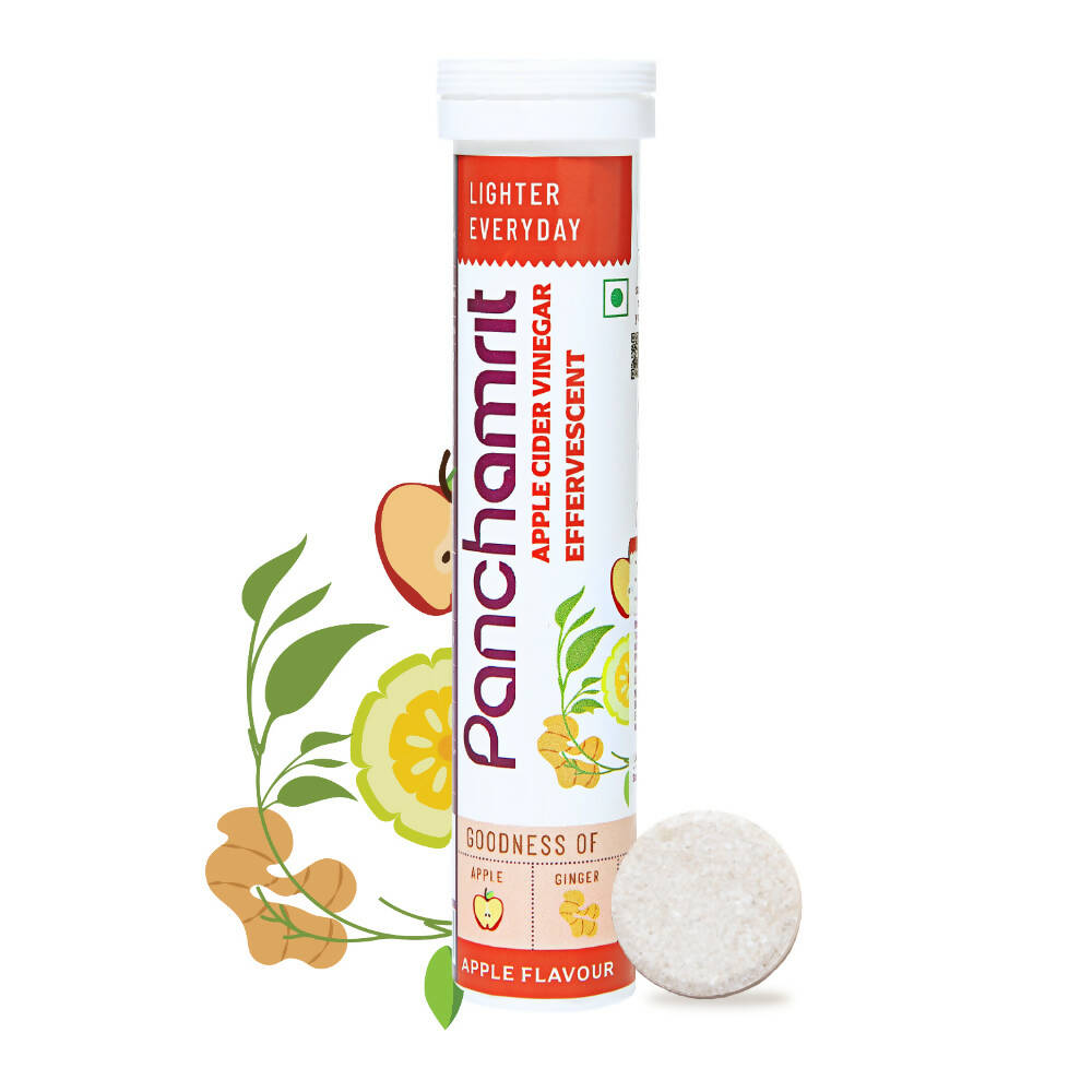 Panchamrit Apple Cider Vinegar Effervescent Tablets-Apple Flavor - Distacart
