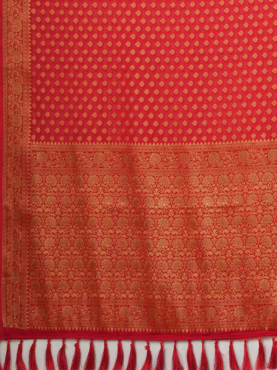 Anouk Woven Design Zari Pure Georgette Kanjeevaram Saree - Distacart