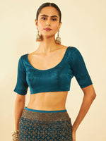 Thumbnail for Soch Floral Embroidered Zari Saree - Distacart