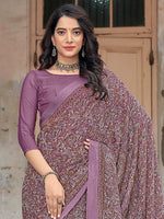 Thumbnail for Kalini Ethnic Motifs Printed Pure Chiffon Saree - Distacart