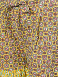 Thumbnail for Ishin Women Mustard Yellow & Grey Printed Kurti with Skirt & Dupatta - Distacart