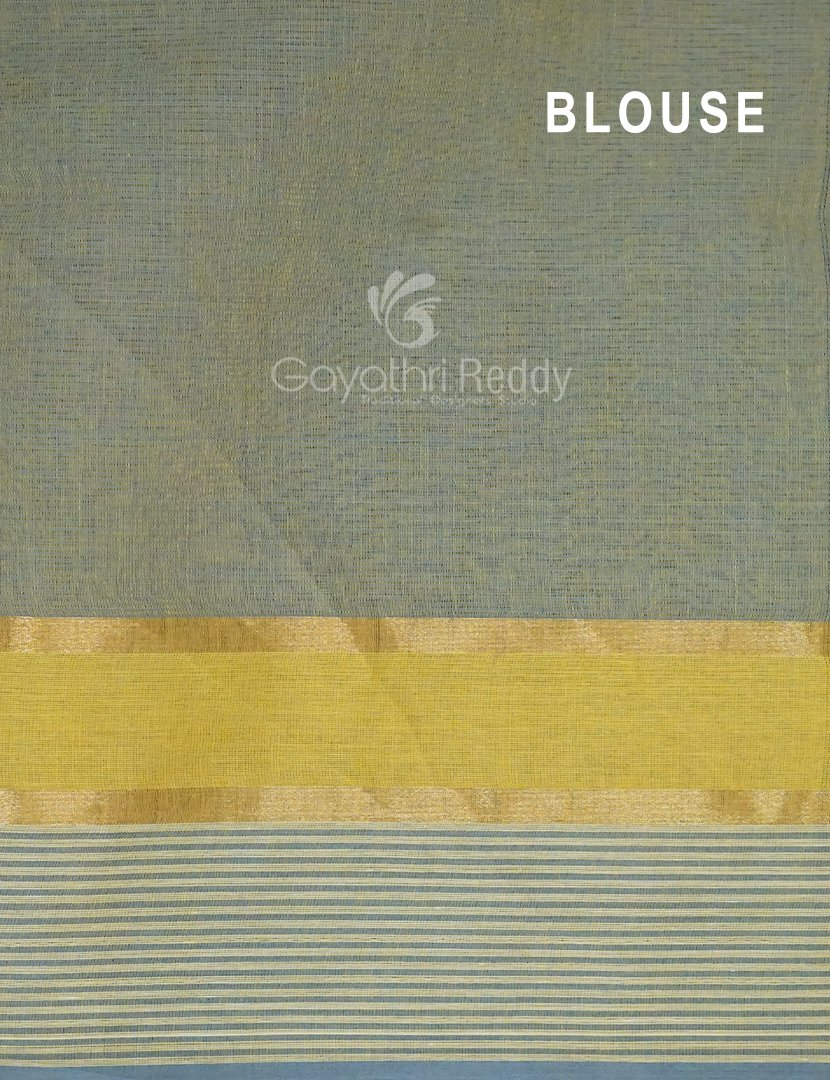 Dual Shades of Cloud Blue Pure Mangalgiri Cotton By Gayathri Reddy Designer Studio - Distacart
