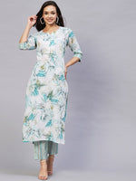 Thumbnail for Kalini Floral Printed Regular Kurta With Trousers - Distacart