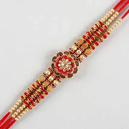 Fancy Meenakari Rakhi and Almond Treat Chocolate - Distacart