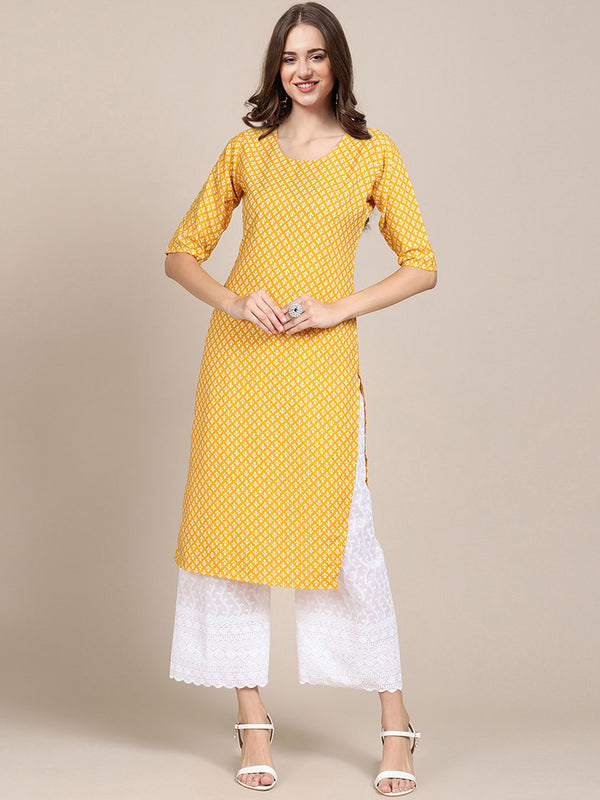 Kalini Women Pack of 2 Geometric Printed Crepe Kurtas - Distacart