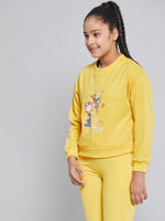 Thumbnail for Lyush Yellow Fleece GIRL Sweatshirt For Girls - Distacart