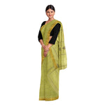 Thumbnail for Exclusive Collection 100% Pure Cotton Green Saree With Printed Work - Distacart