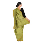 Thumbnail for Exclusive Collection 100% Pure Cotton Green Saree With Printed Work - Distacart