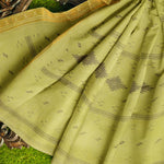 Thumbnail for Exclusive Collection 100% Pure Cotton Green Saree With Printed Work - Distacart