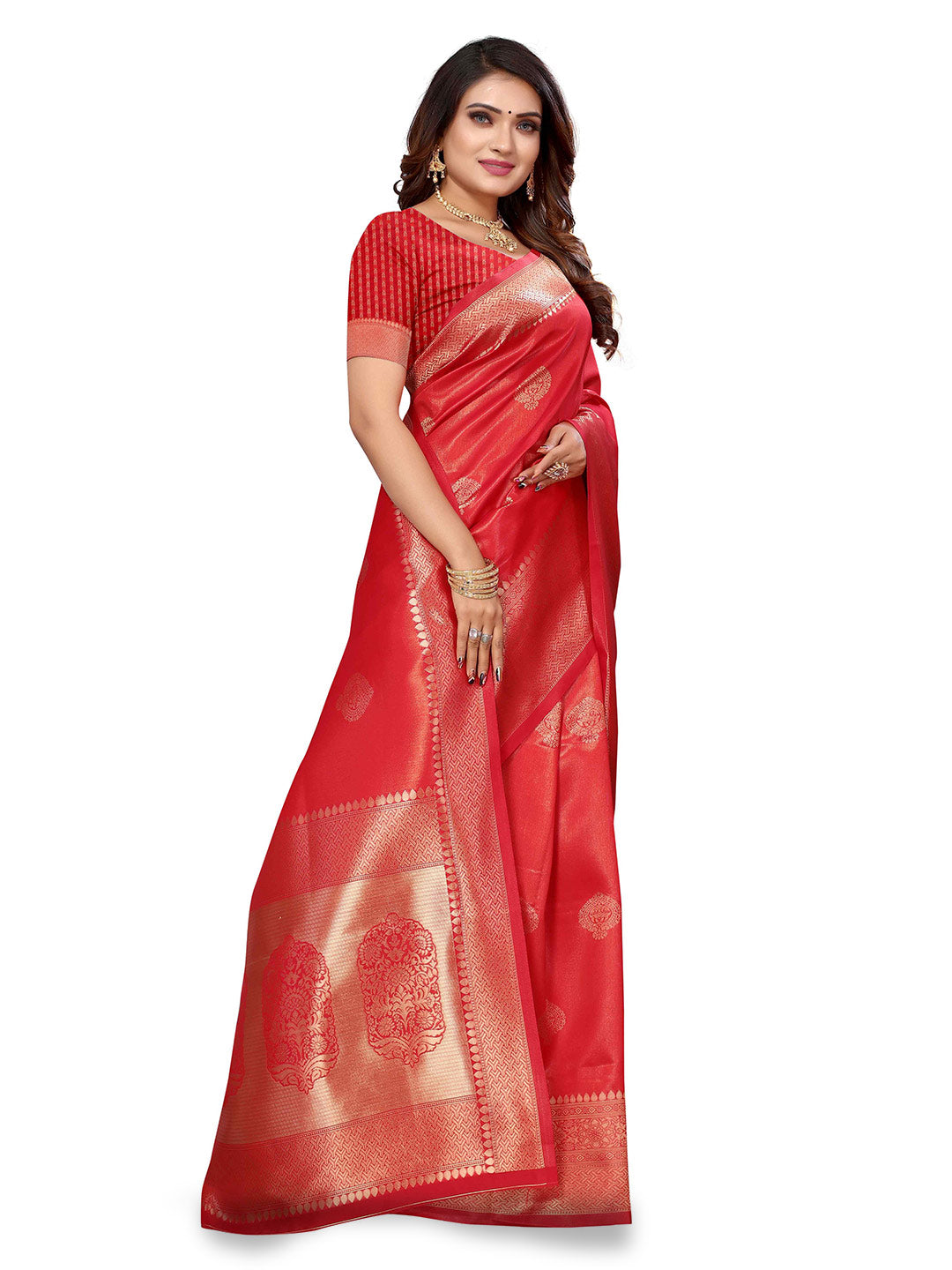 Kalini Ethnic Motifs Woven Design Zari Kanjeevaram Saree - Distacart