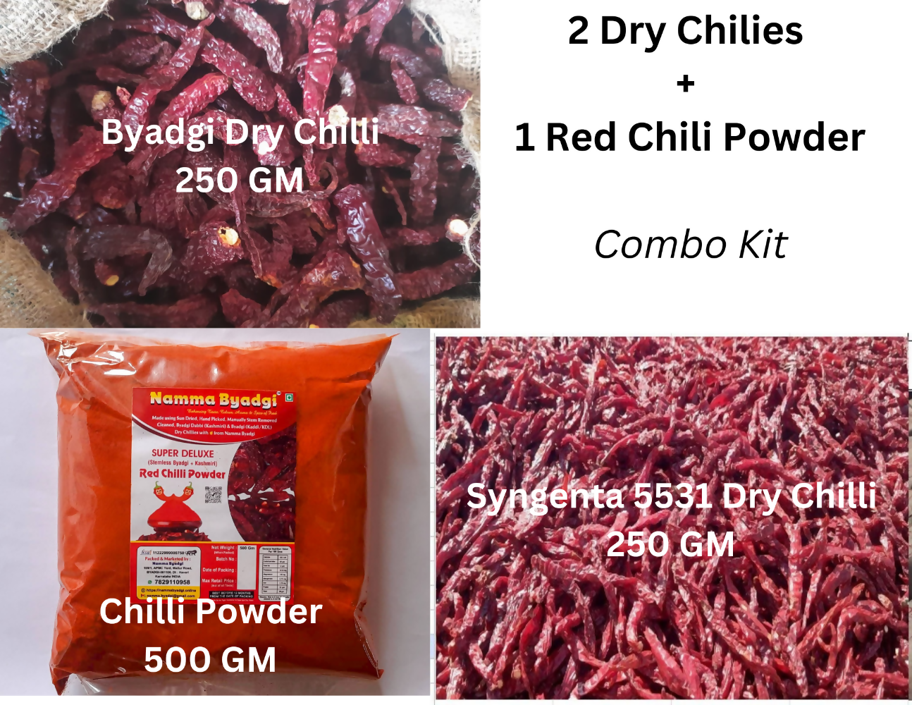 Namma Byadgi's Mirchi Kit - Dry Red Chillies & Chilli Powder - Distacart