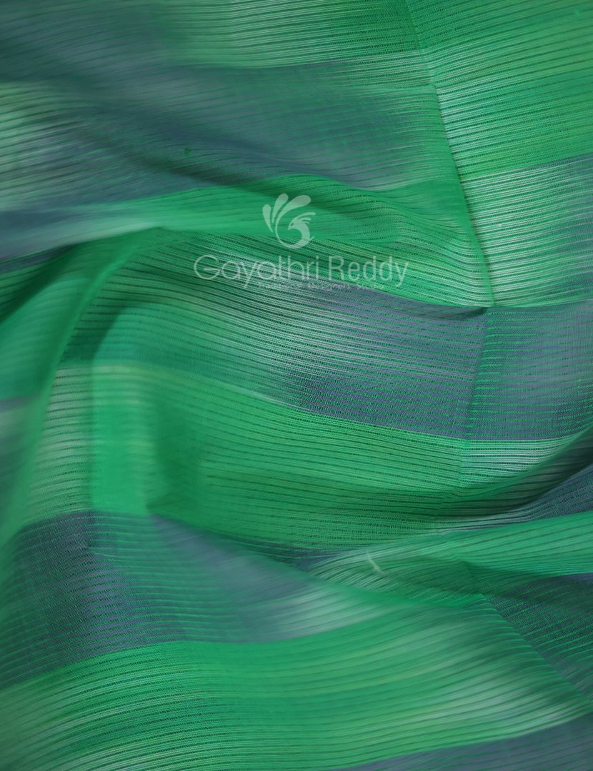 Dual Shades of Sea Green And Maroon Mangalagiri Ikkat Cotton Saree By Gayathri Reddy Designer Studio - Distacart