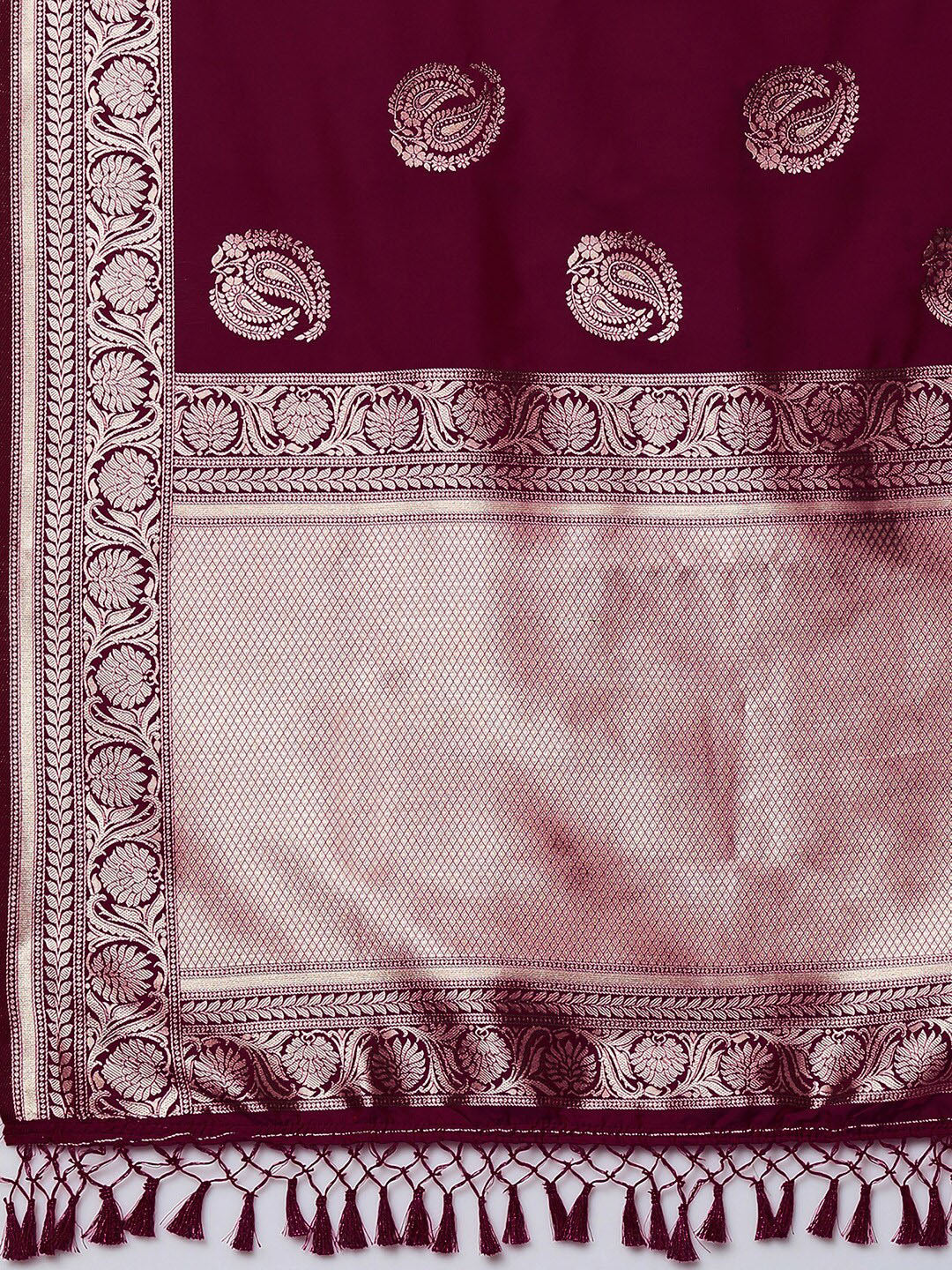 Mitera Ethnic Motifs Woven Design Zari Banarasi Saree - Distacart