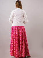 Thumbnail for Kalini Women Pink Bandhani Printed Anarkali Kurta - Distacart