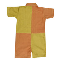 Thumbnail for Mhyssa Orange And Yellow Round Neck With Half Sleeve Round Neck Romper - Distacart