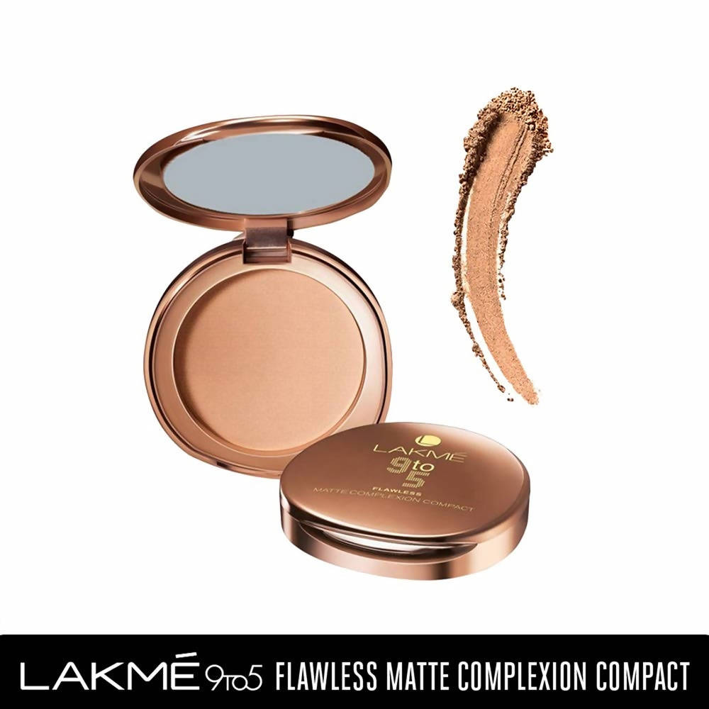 Lakme 9 To 5 Flawless Matte Complexion Compact - Almond shade