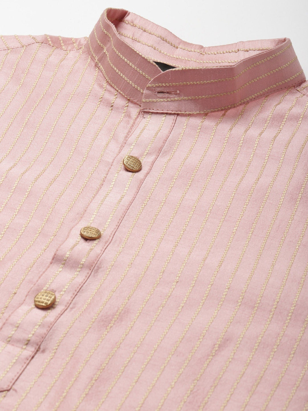 Sojanya Men Pink Solid Kurta & Churidar Comes With a Nehru Jacket - Distacart