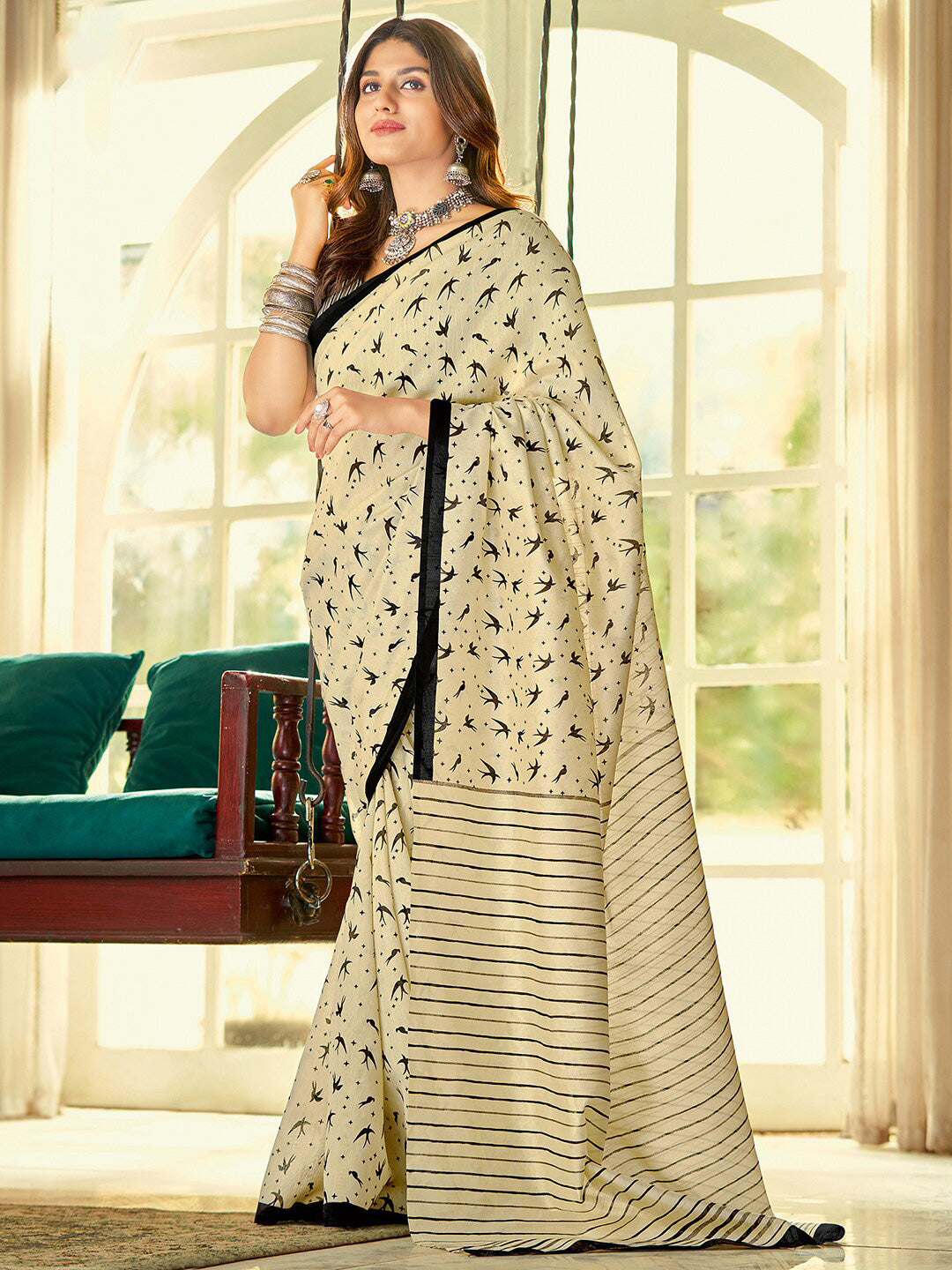 Kalini Ethnic Motifs Printed Saree - Distacart