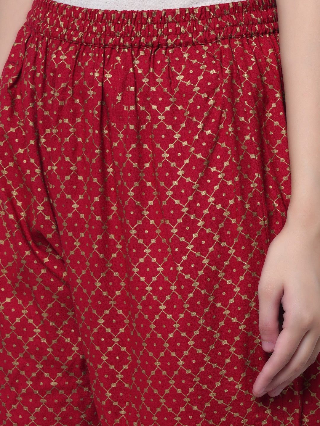 Kalini Women Red Ethnic Motifs Kurta with Churidar & With Dupatta - Distacart