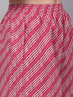 Thumbnail for Kalini Women Pink Bandhani Printed Thread Work Kurta with Palazzos & With Dupatta - Distacart