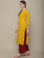 Thumbnail for Sangria Women Solid Straight Kurta - Distacart